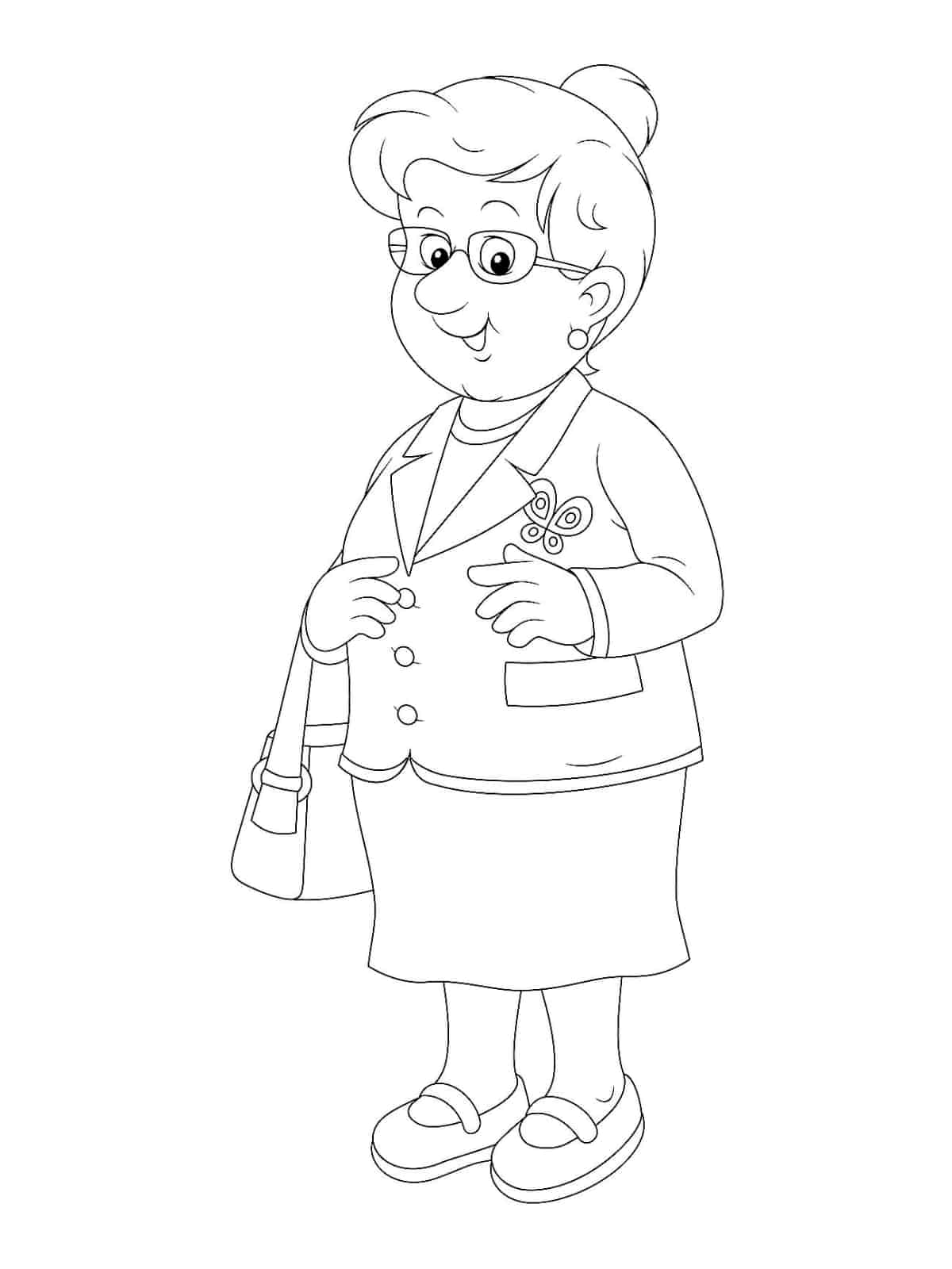 Grandparents Day Love Coloring Page