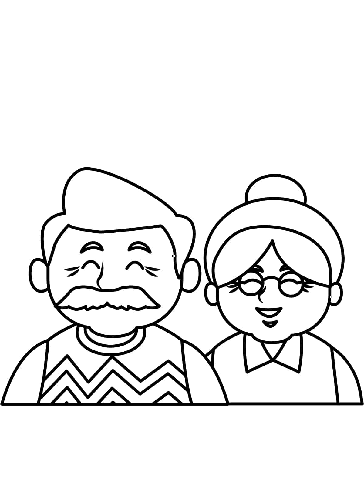 Grandparents Day Picnic Coloring Page