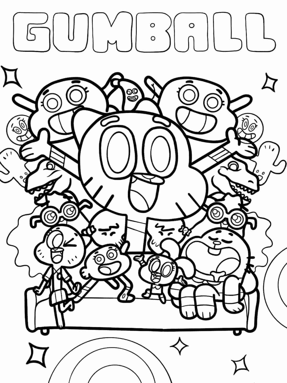 Gumball And Darwin Fun Coloring Pages