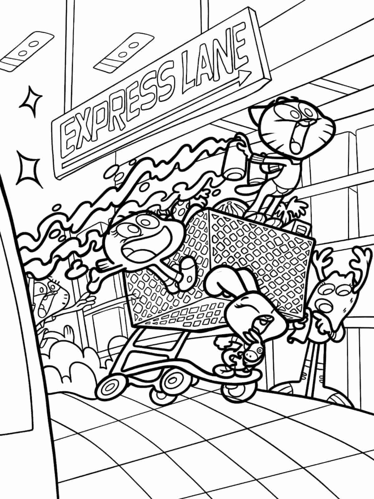 Gumball And Penny Coloring Pages