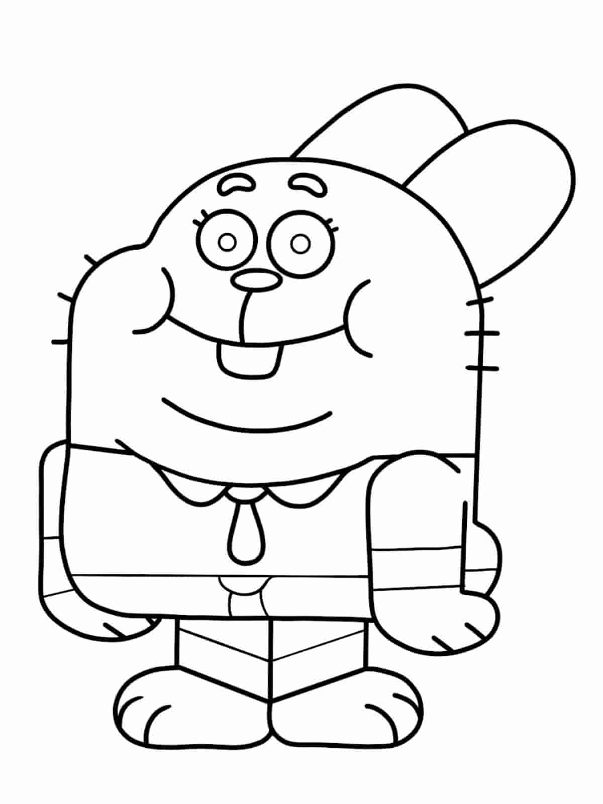 Gumball And Pets Coloring Pages