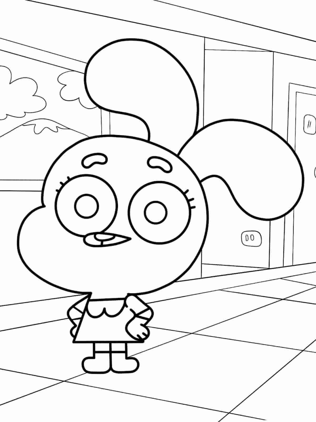 Gumball In School Coloring Pages