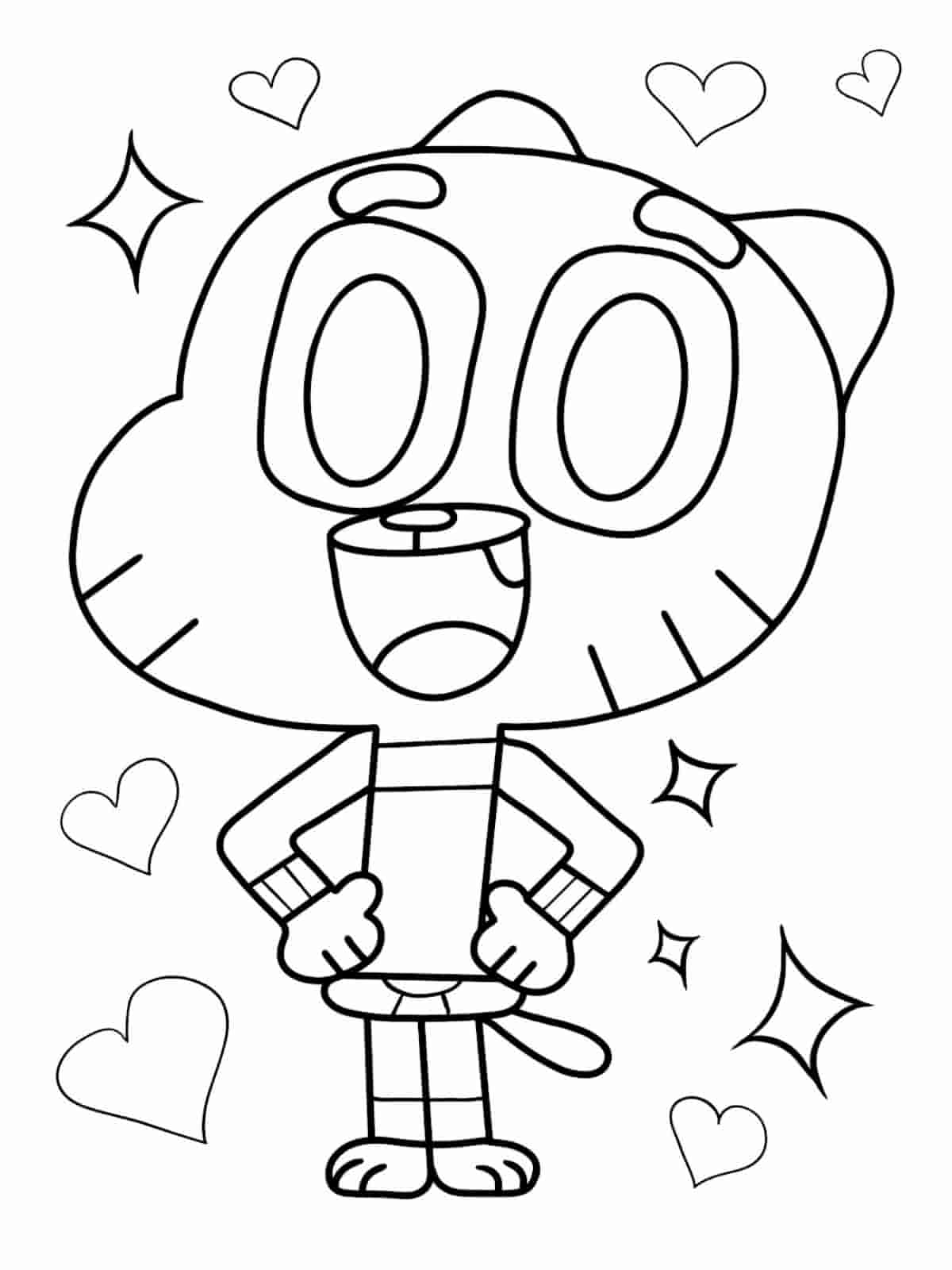 Gumball With Friends Coloring Pages