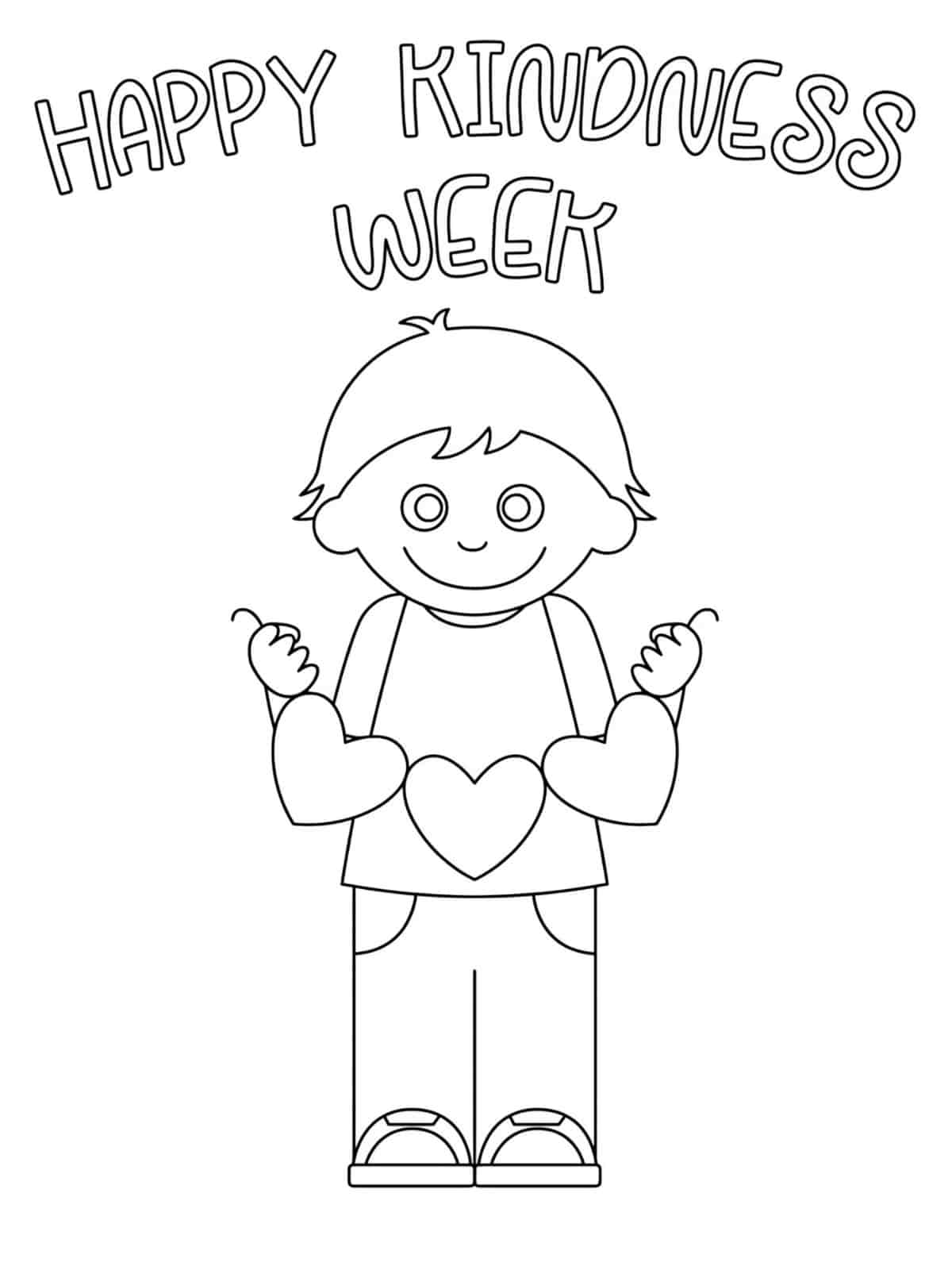 Happy Kindness Week Coloring Pages