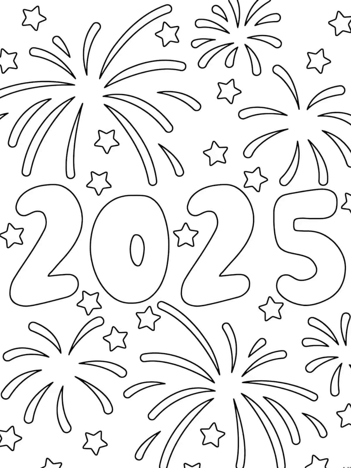 Happy New Year Coloring Pages