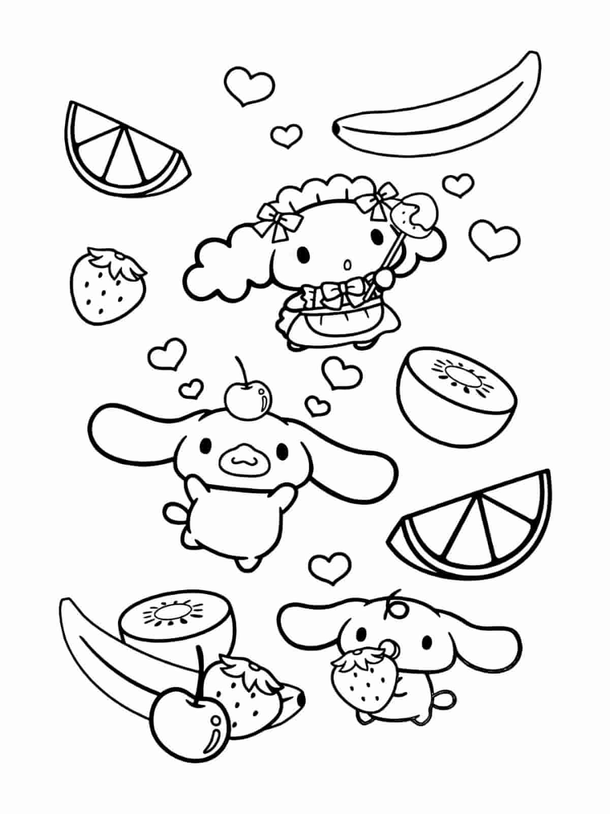 Happy Strawberry Coloring Pages For Kids