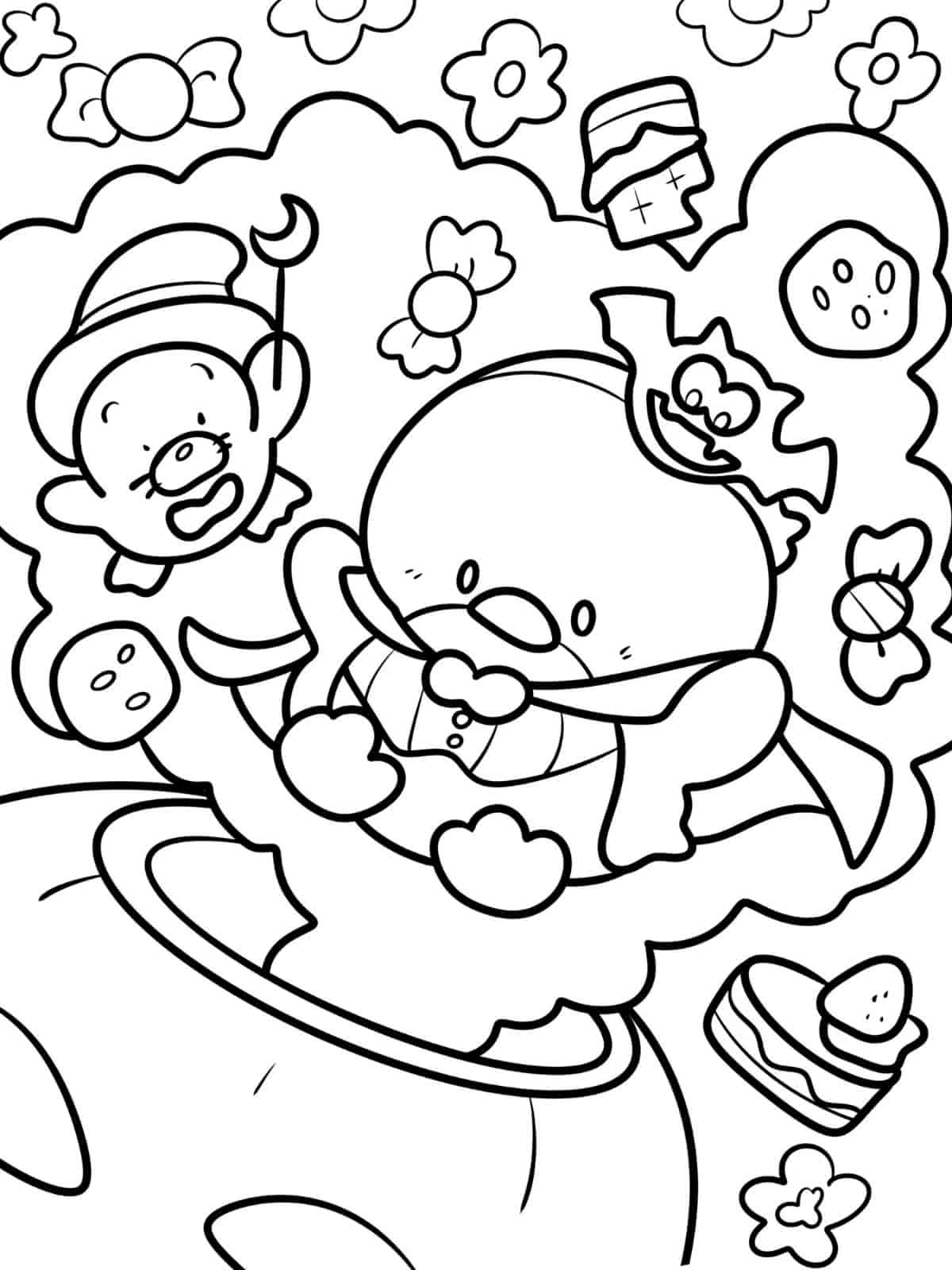 Happy Tuxedo Sam Coloring Pages