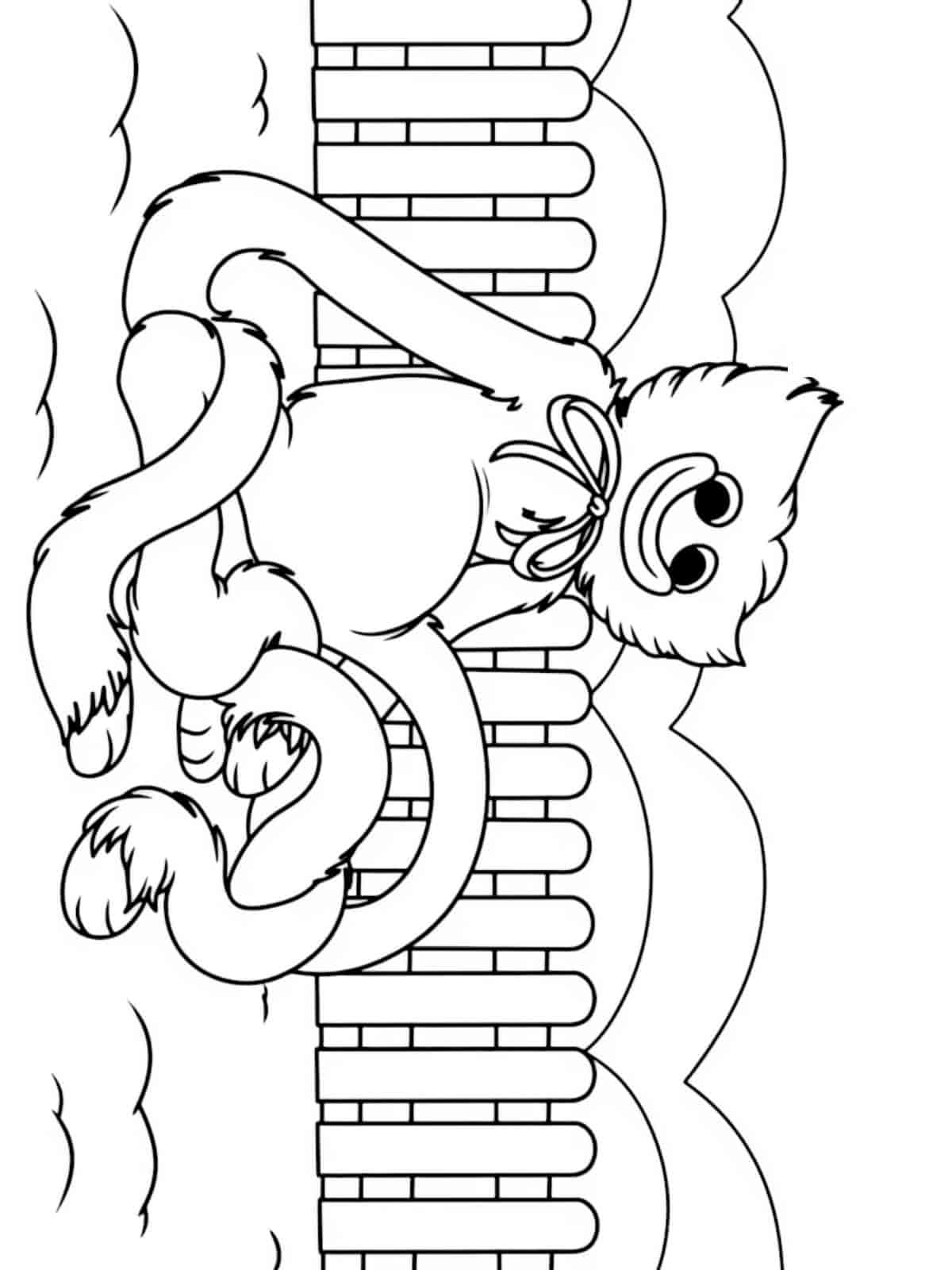 Huggy Wuggy Angry Coloring Page