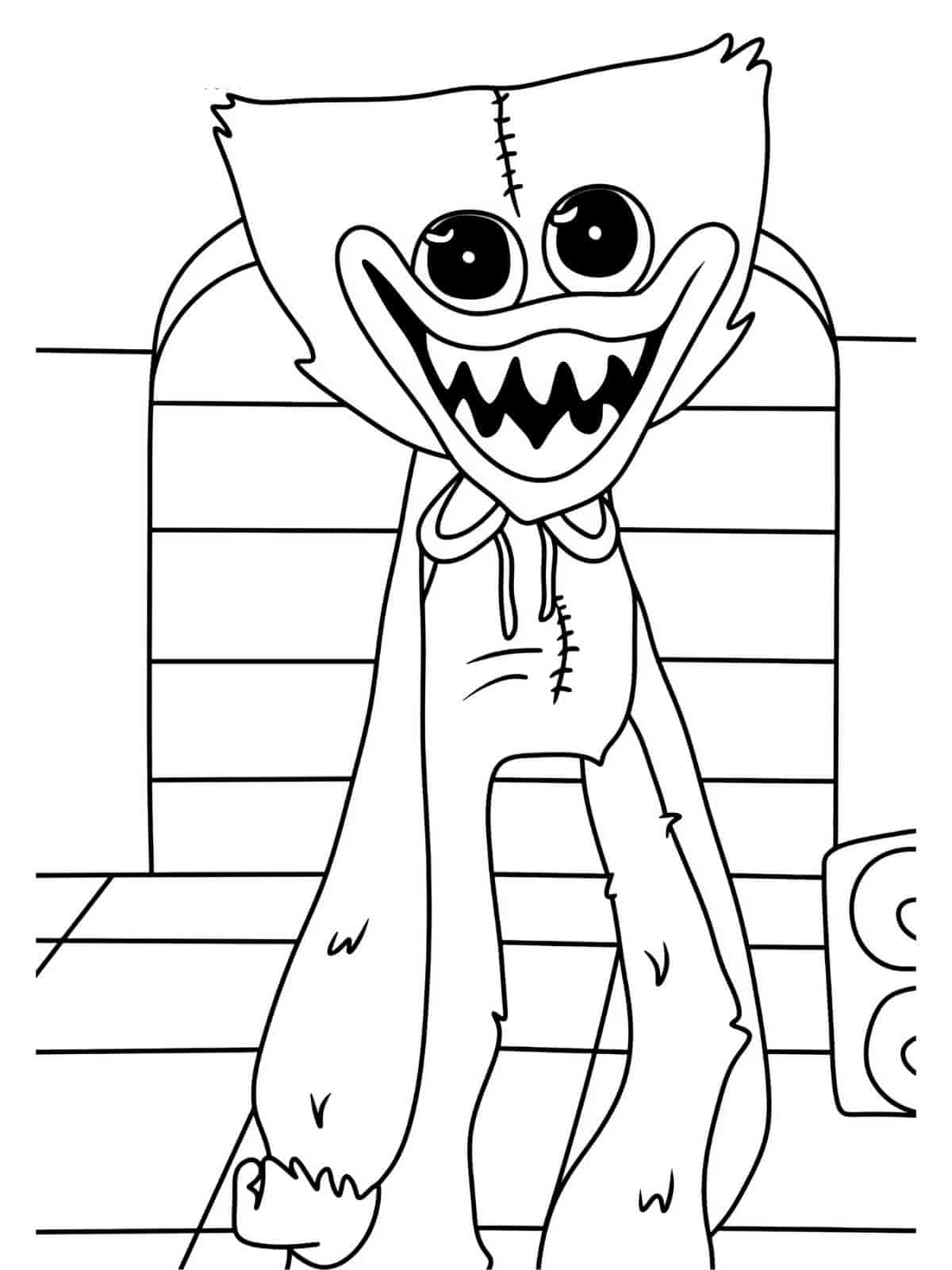 Huggy Wuggy Coloring Book Pages