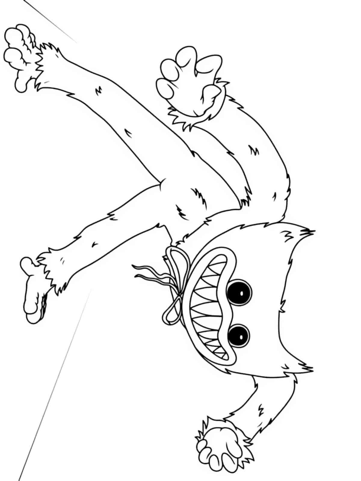 Huggy Wuggy Coloring Page For Preschoolers