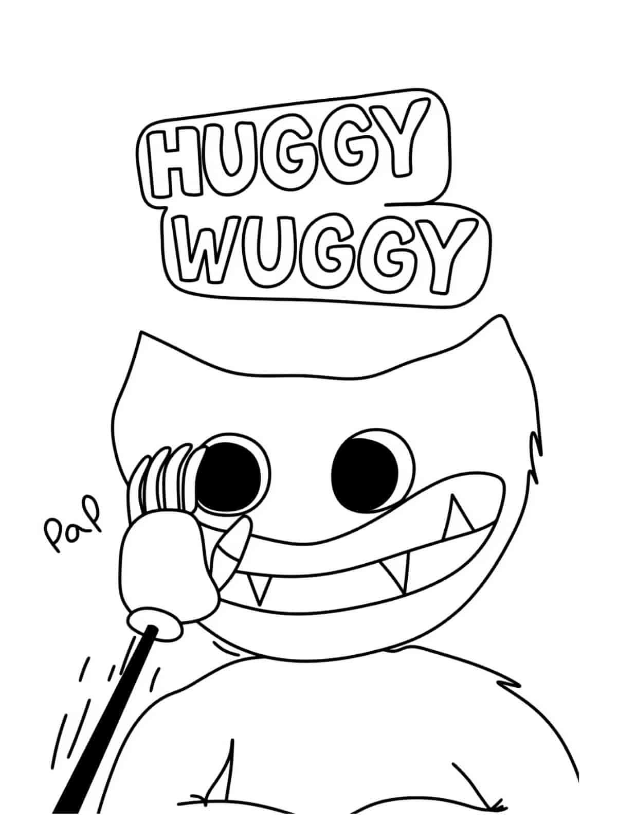 Huggy Wuggy Coloring Page Free