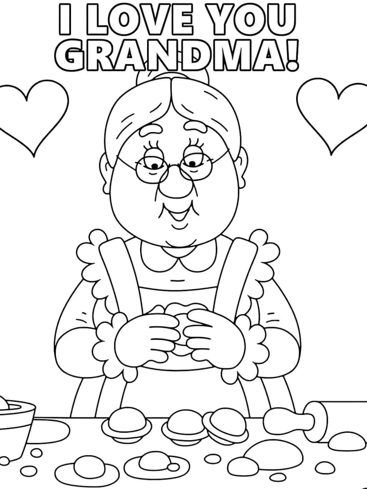 I Love You Grandma Coloring Pages