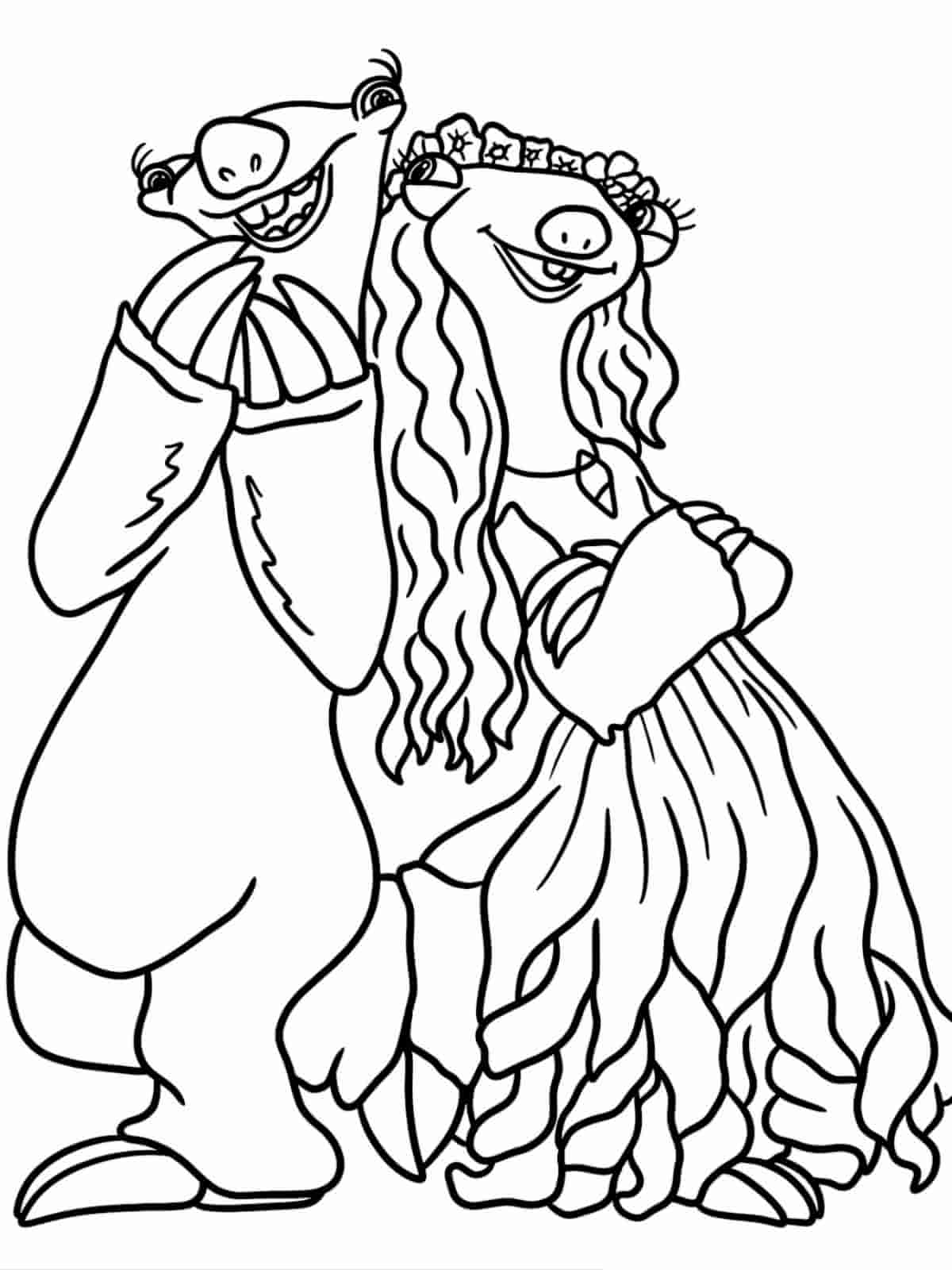 Ice Age Movie Animals Coloring Pages