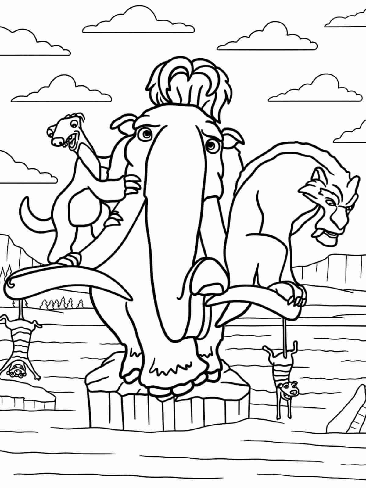 Ice Age Movie Coloring Pages