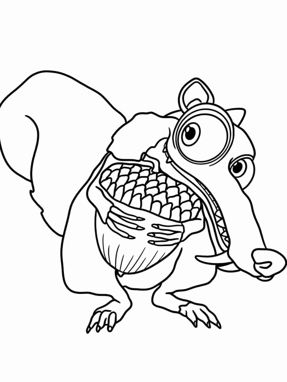 Ice Age Movie Snow Coloring Pages