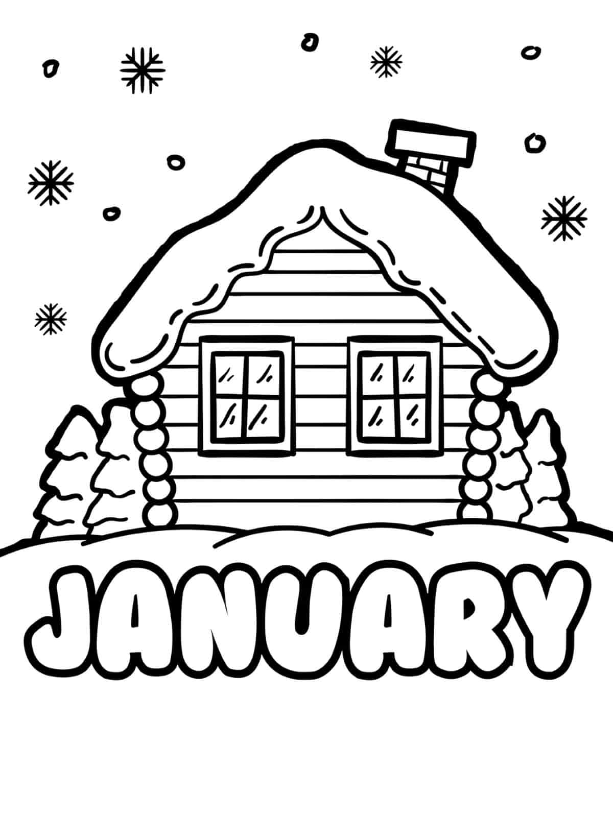 January Coloring Page For Preschoolers