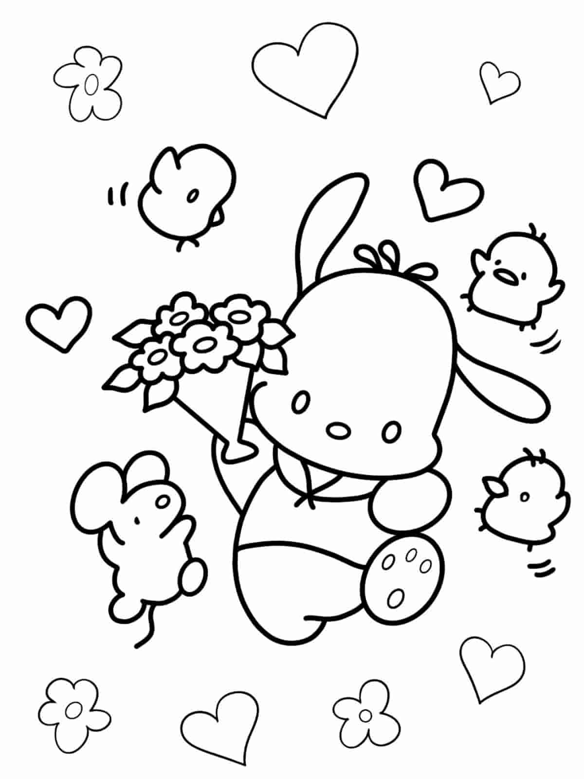 Kawaii Pochacco Coloring Pages