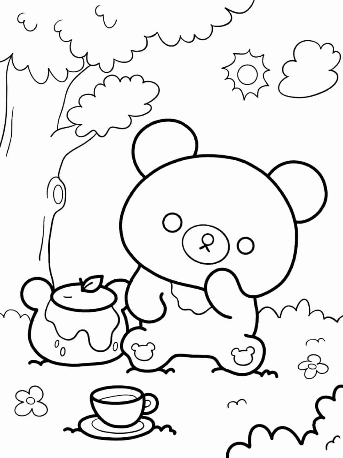 Kawaii Rilakkuma Coloring Pages