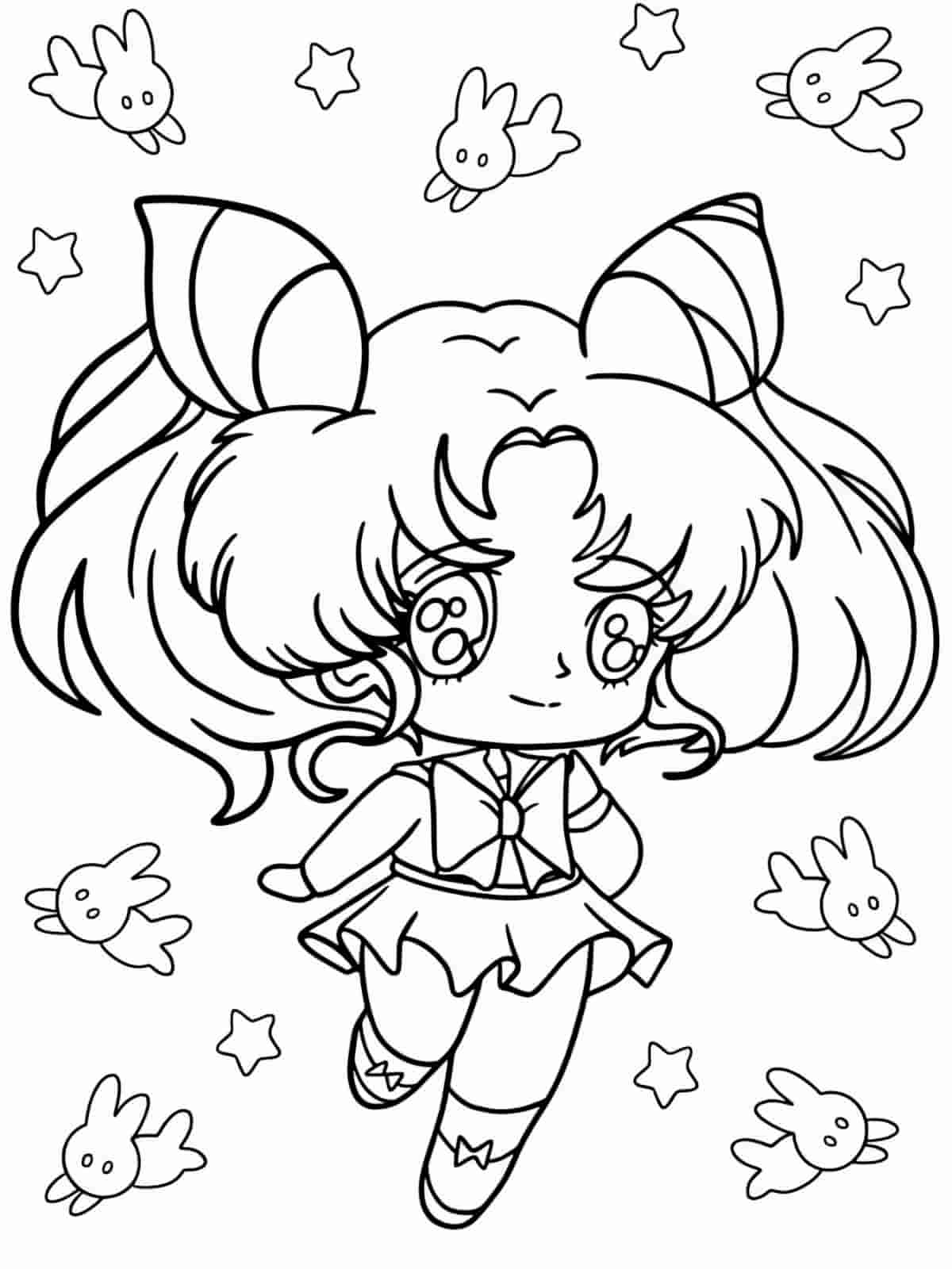 Kawaii Sailor Moon Coloring Pages