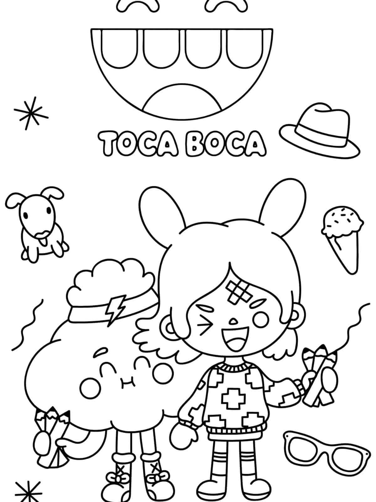 Kawaii Toca Boca Coloring Pages For Kids