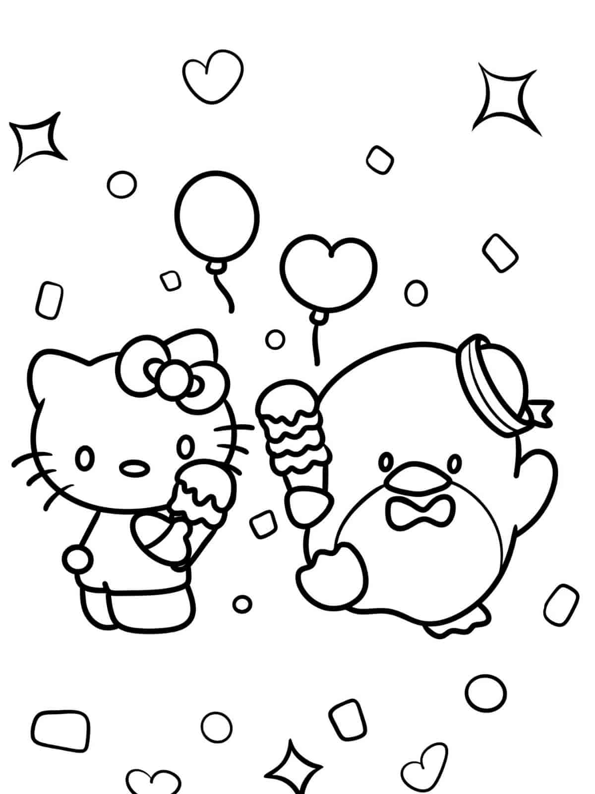 Kawaii Tuxedo Sam Coloring Pages