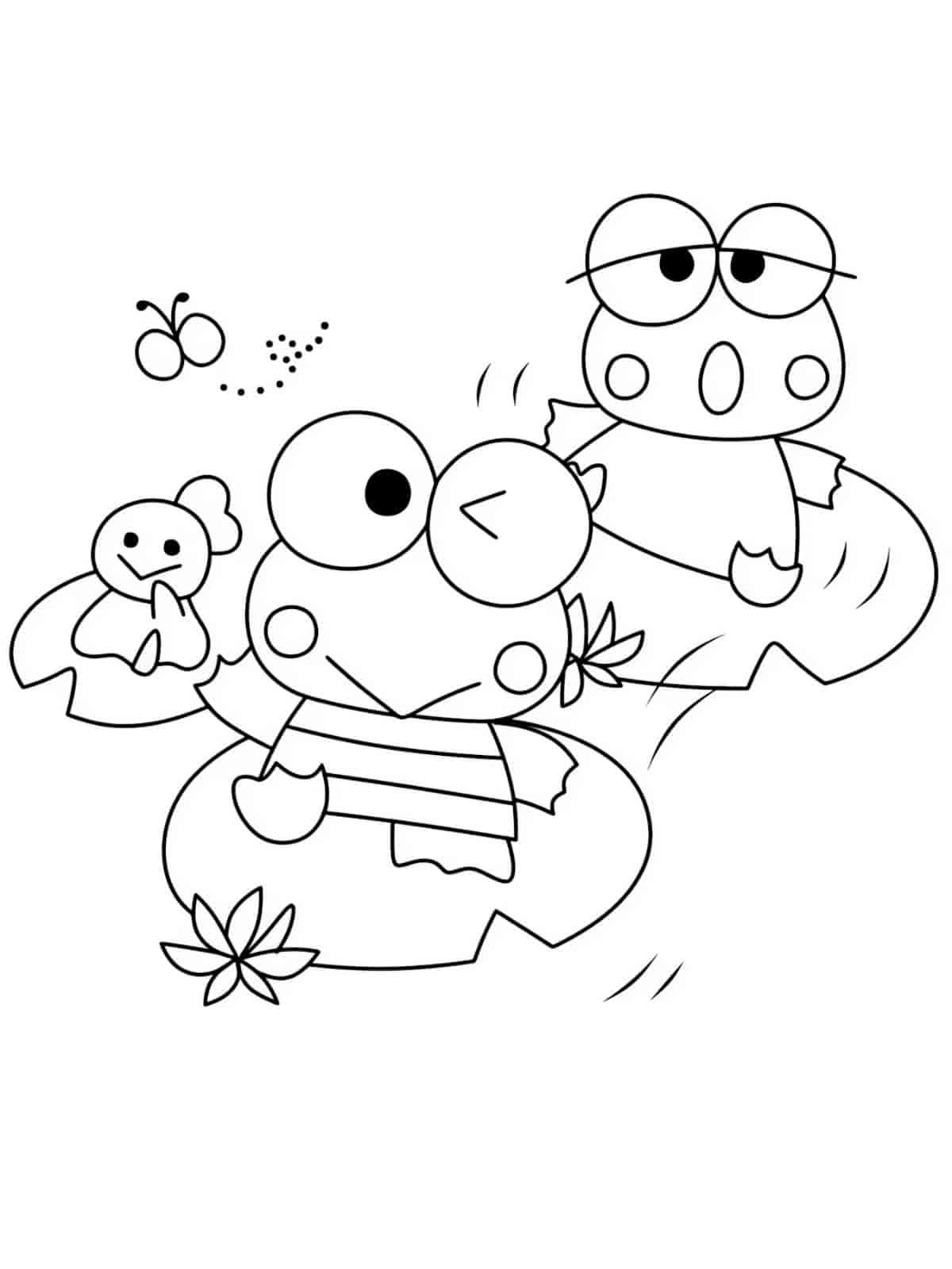 Keroppi Coloring Page For Toddlers