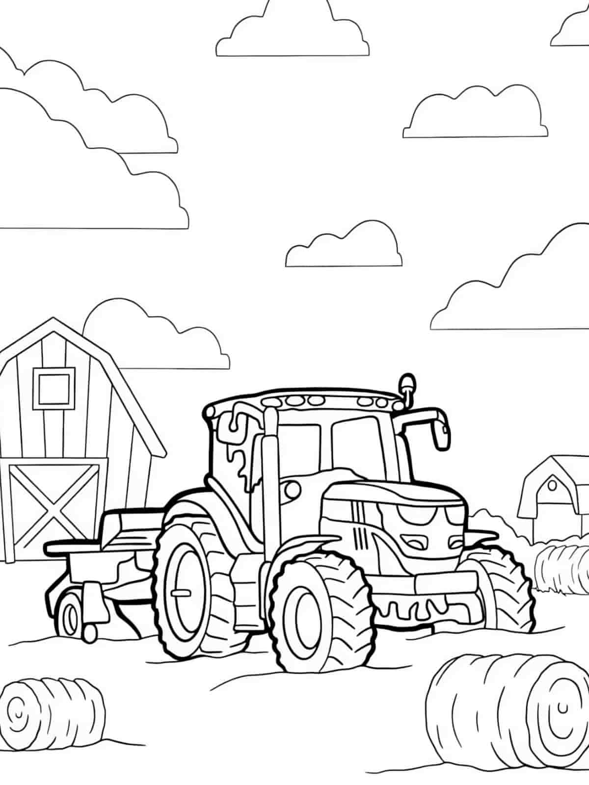 Kids Tractor Coloring Pages