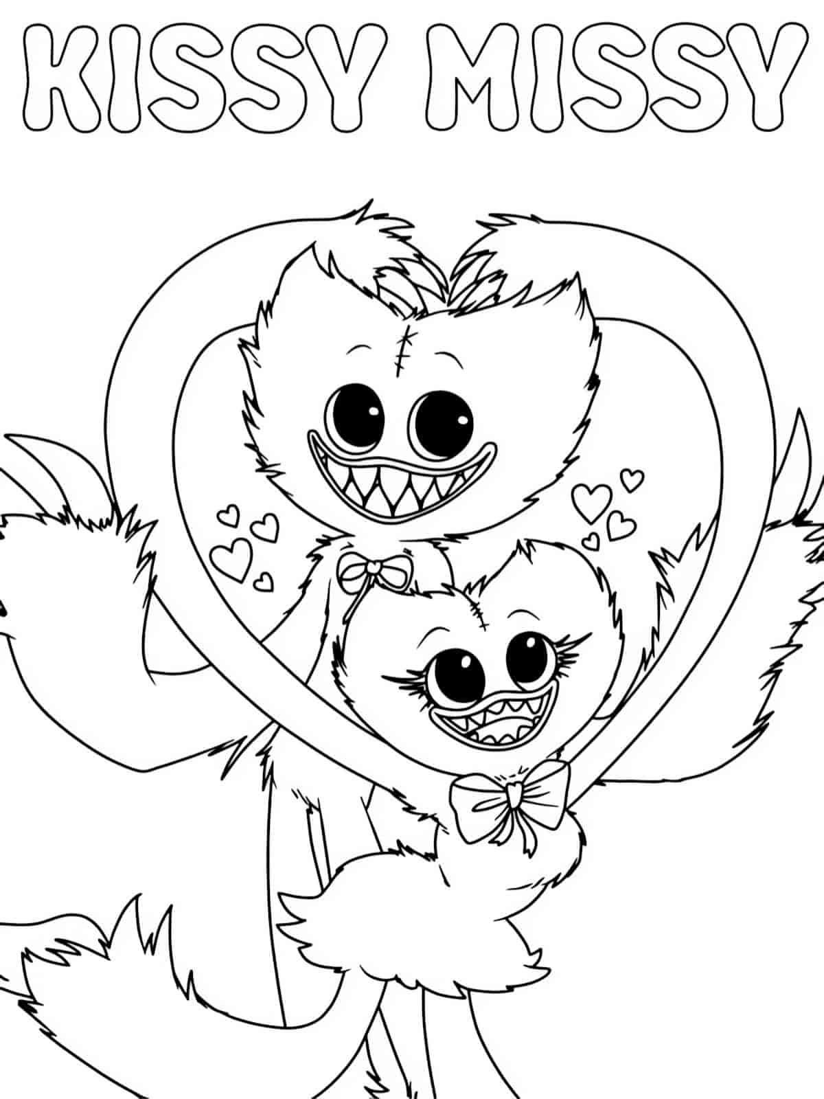 Kissy Missy Coloring Page For Toddlers