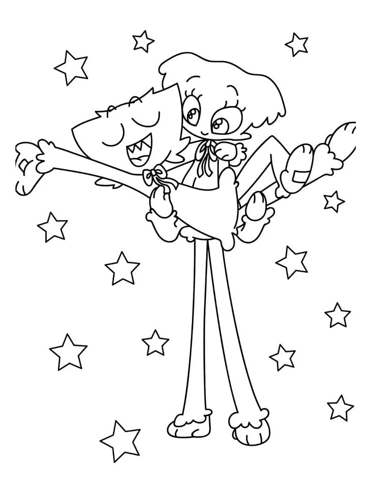 Kissy Missy Headshot Coloring Page