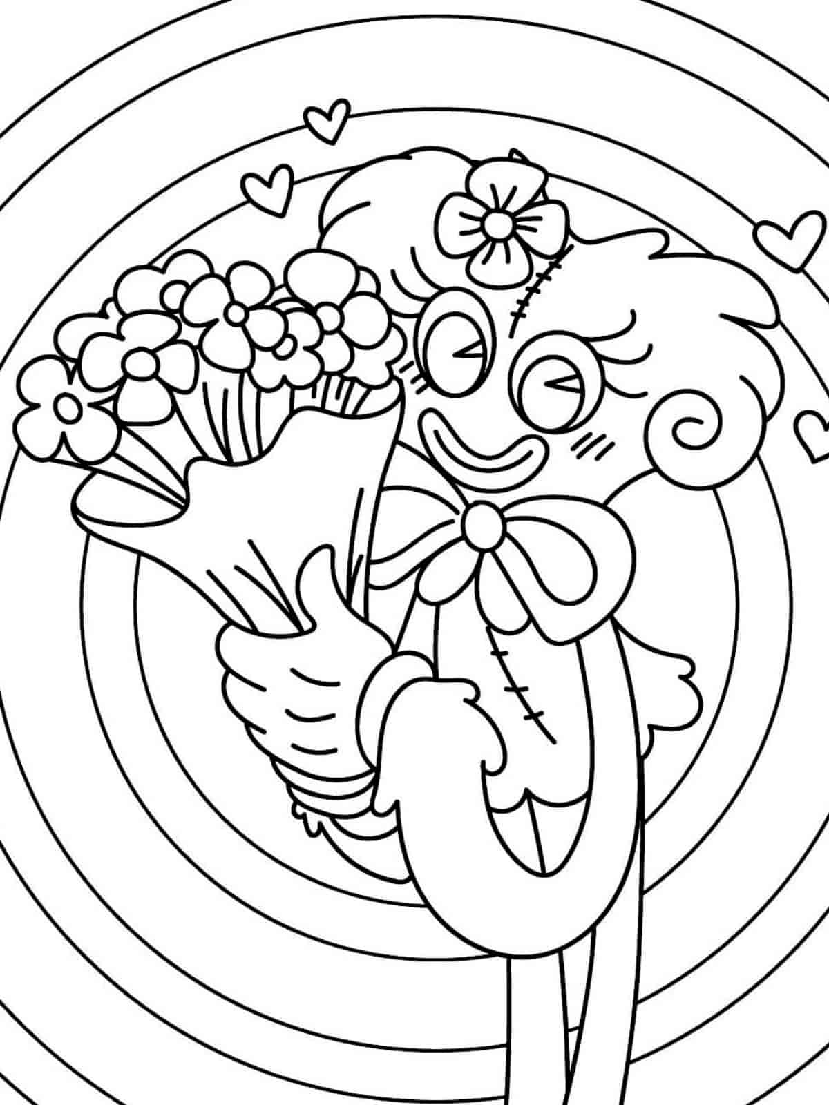 Kissy Missy Hiding In A Box Coloring Page