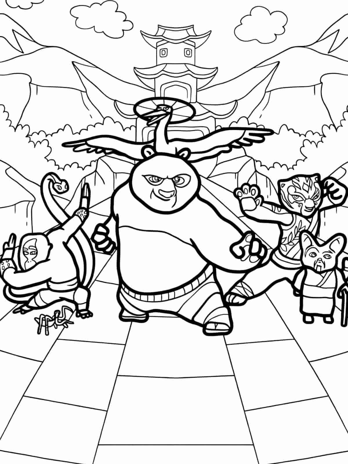 Kung Fu Panda Coloring Pages For Fans