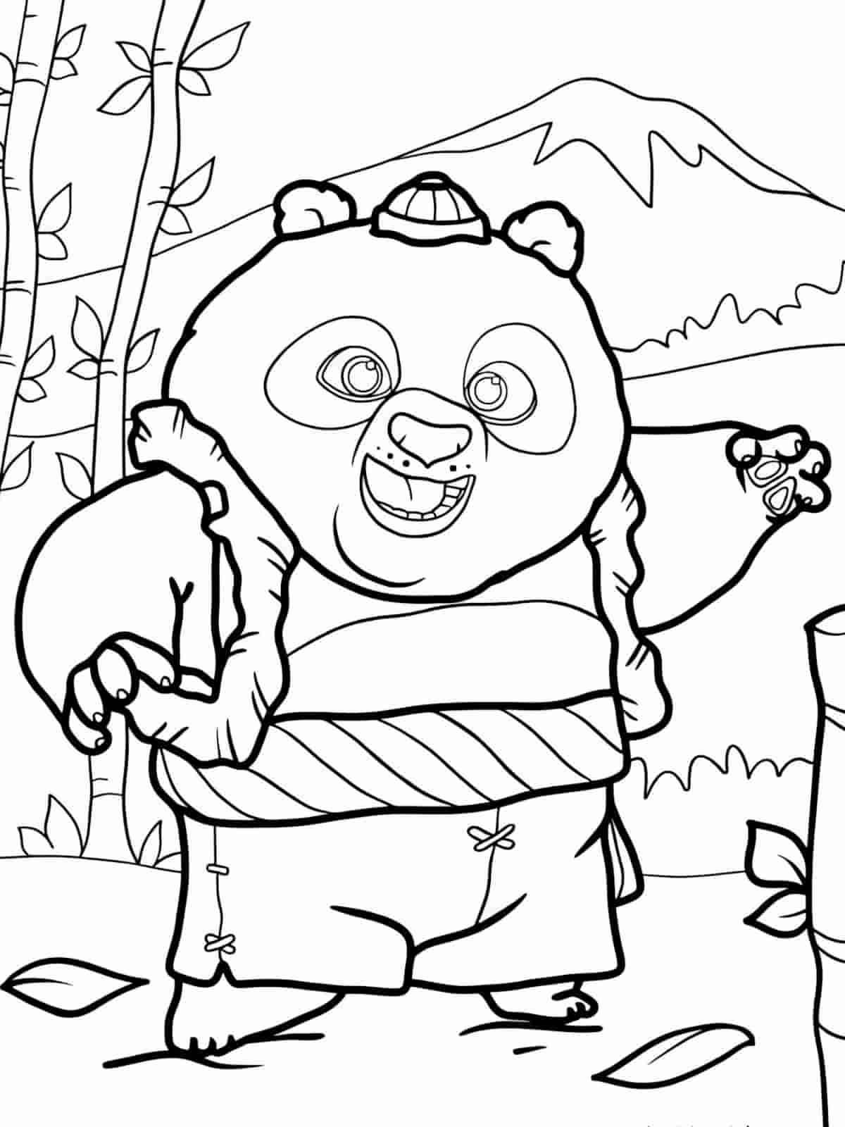 Kung Fu Panda Coloring Pages Of Monkey