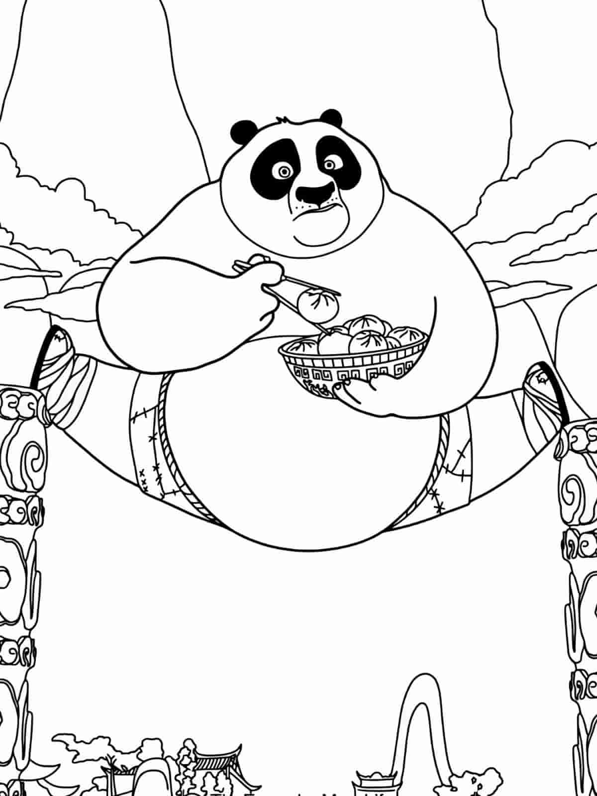 Kung Fu Panda Coloring Pages With Crazy Fight Scenes