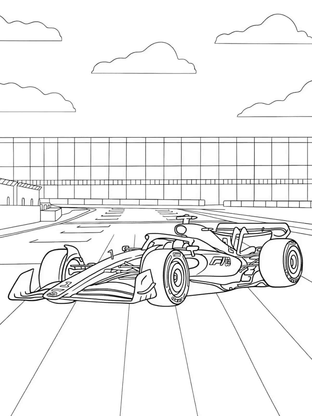 Lamborghini Race Car Coloring Page