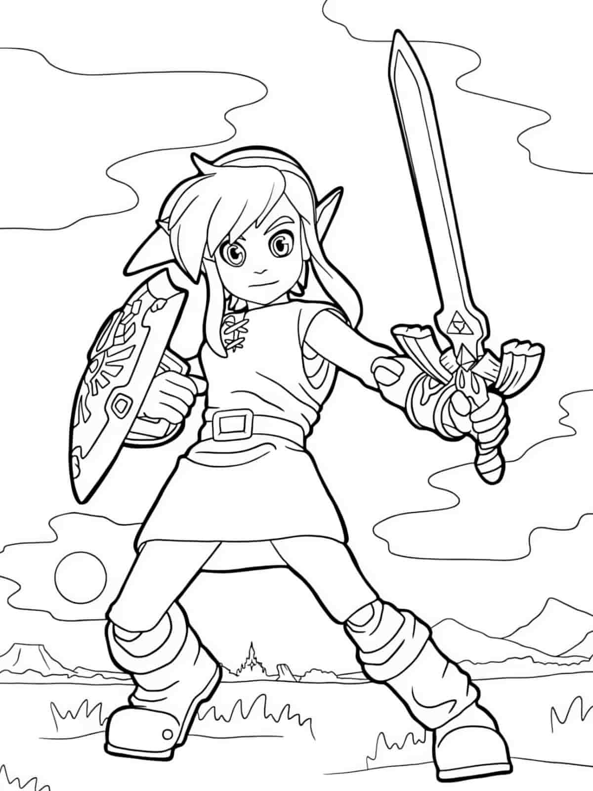 Legend Of Zelda Coloring Pages