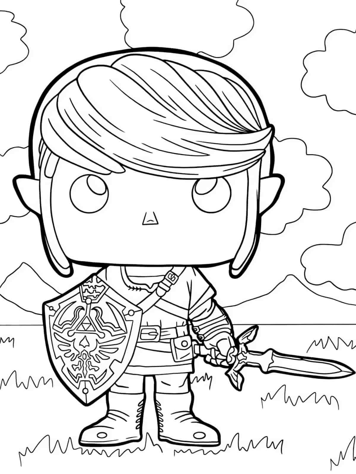 Legend Of Zelda Link Coloring Page