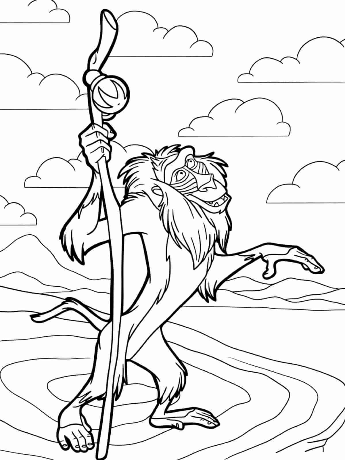 Lion King Movie Characters Coloring Pages