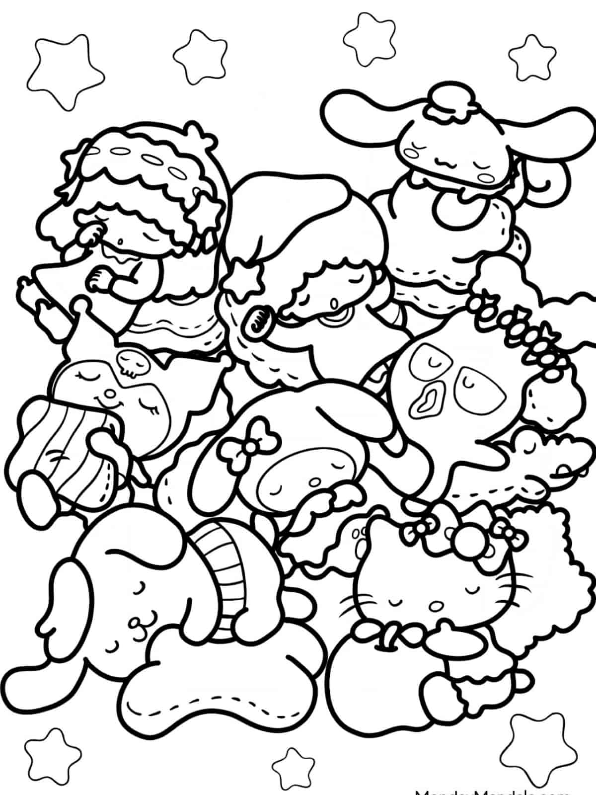 Little Twin Stars In Space Coloring Pages