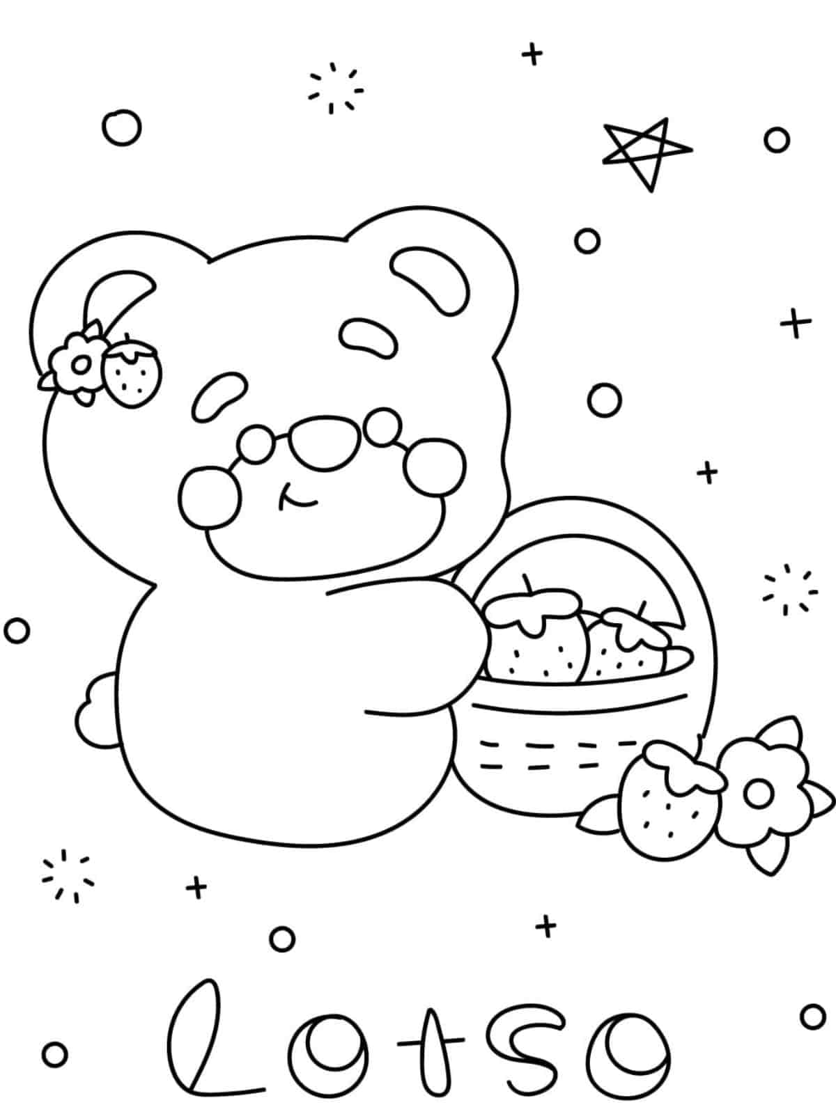 Lotso Bear Coloring Pages For Kids