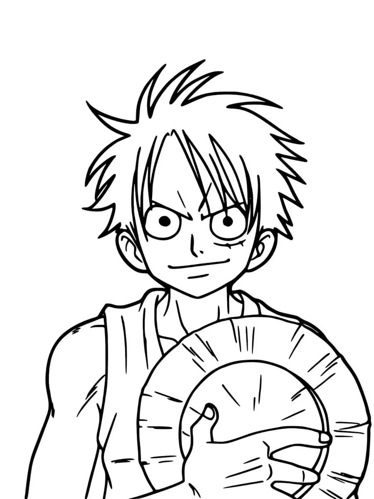 Luffy Dreaming Of Becoming Pirate King Coloring Pages