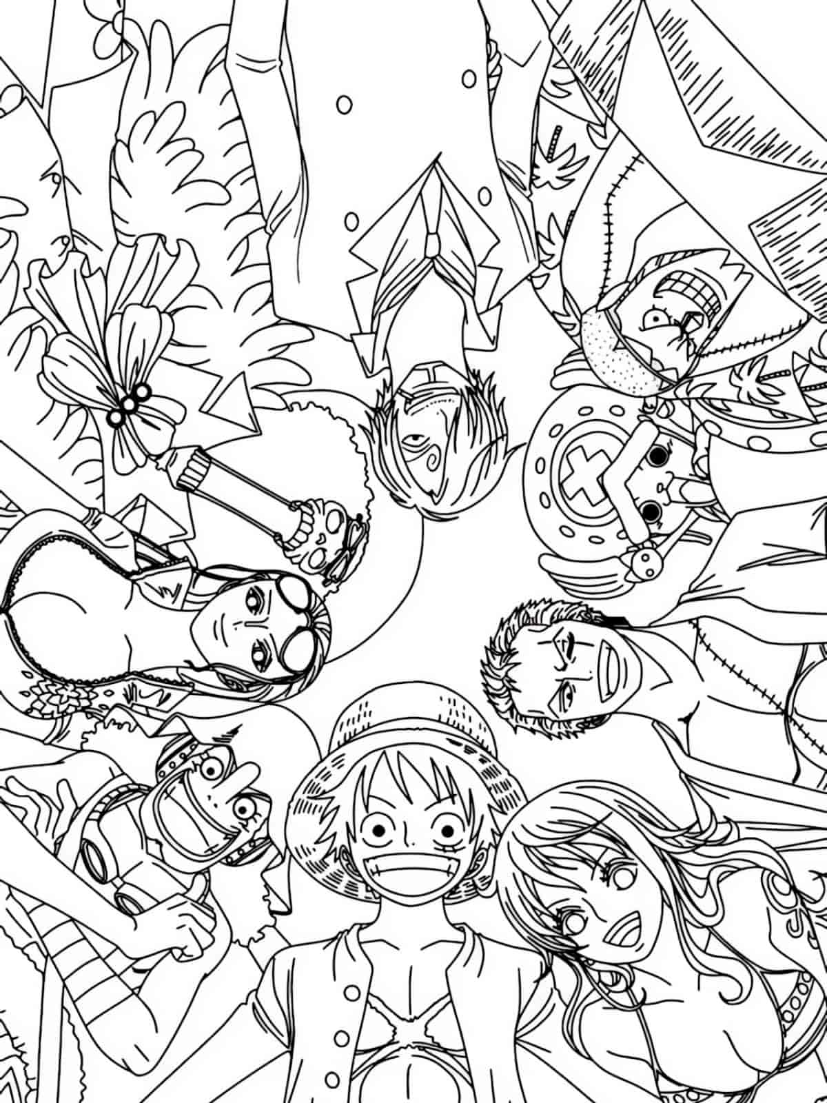 Luffy Smiling Coloring Pages