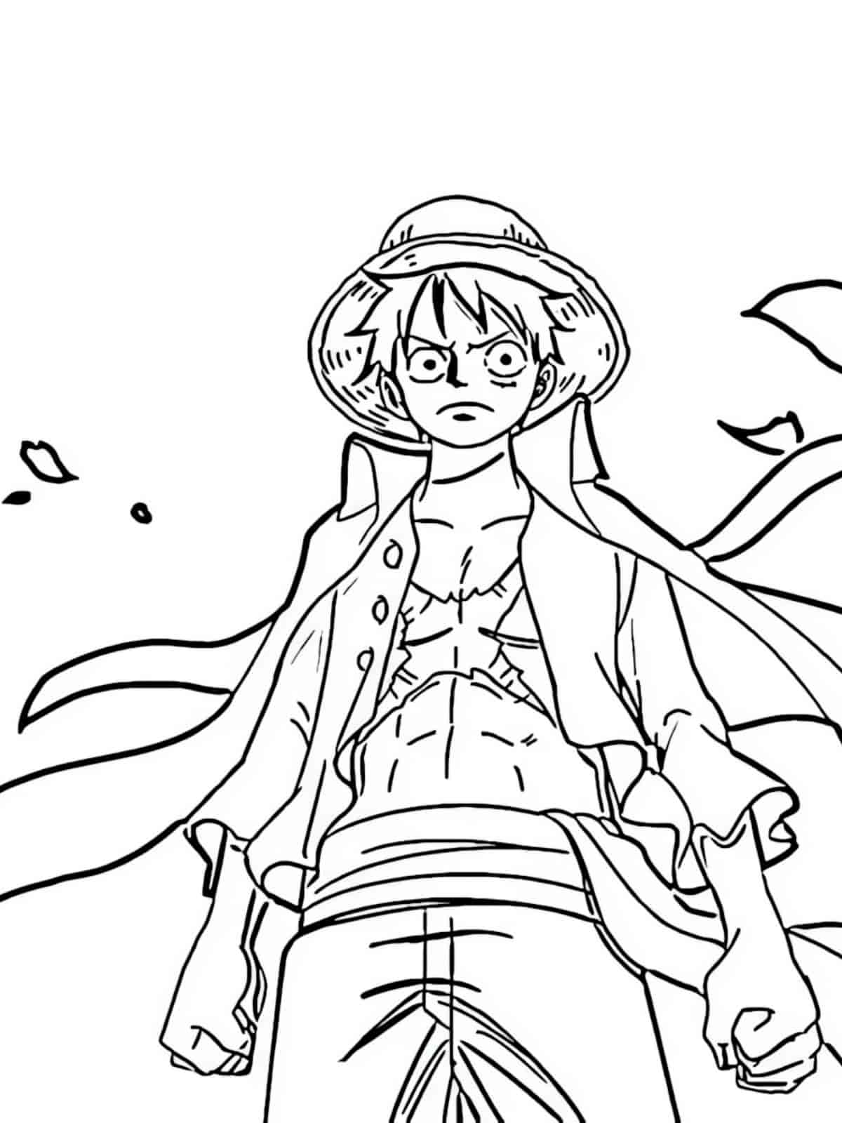 Luffy Using Gear Second Coloring Pages