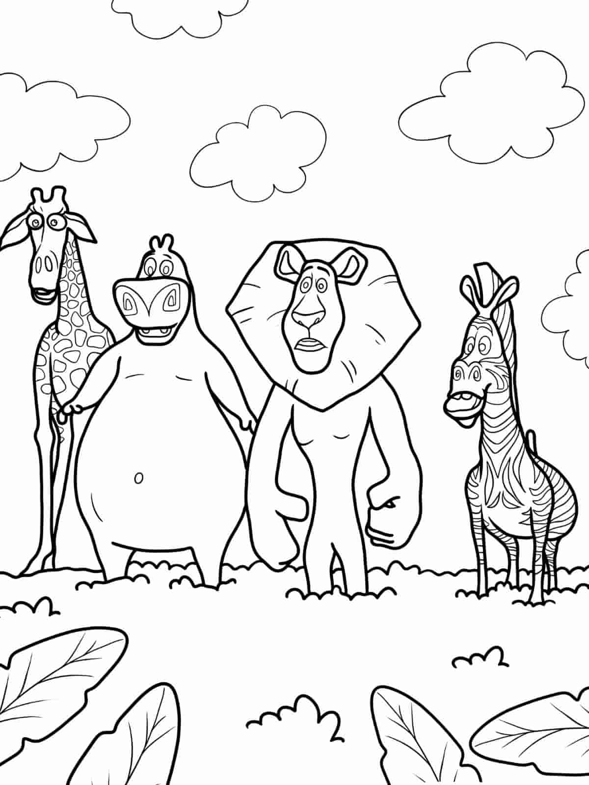 Madagascar Coloring Pages For Arts And Crafts