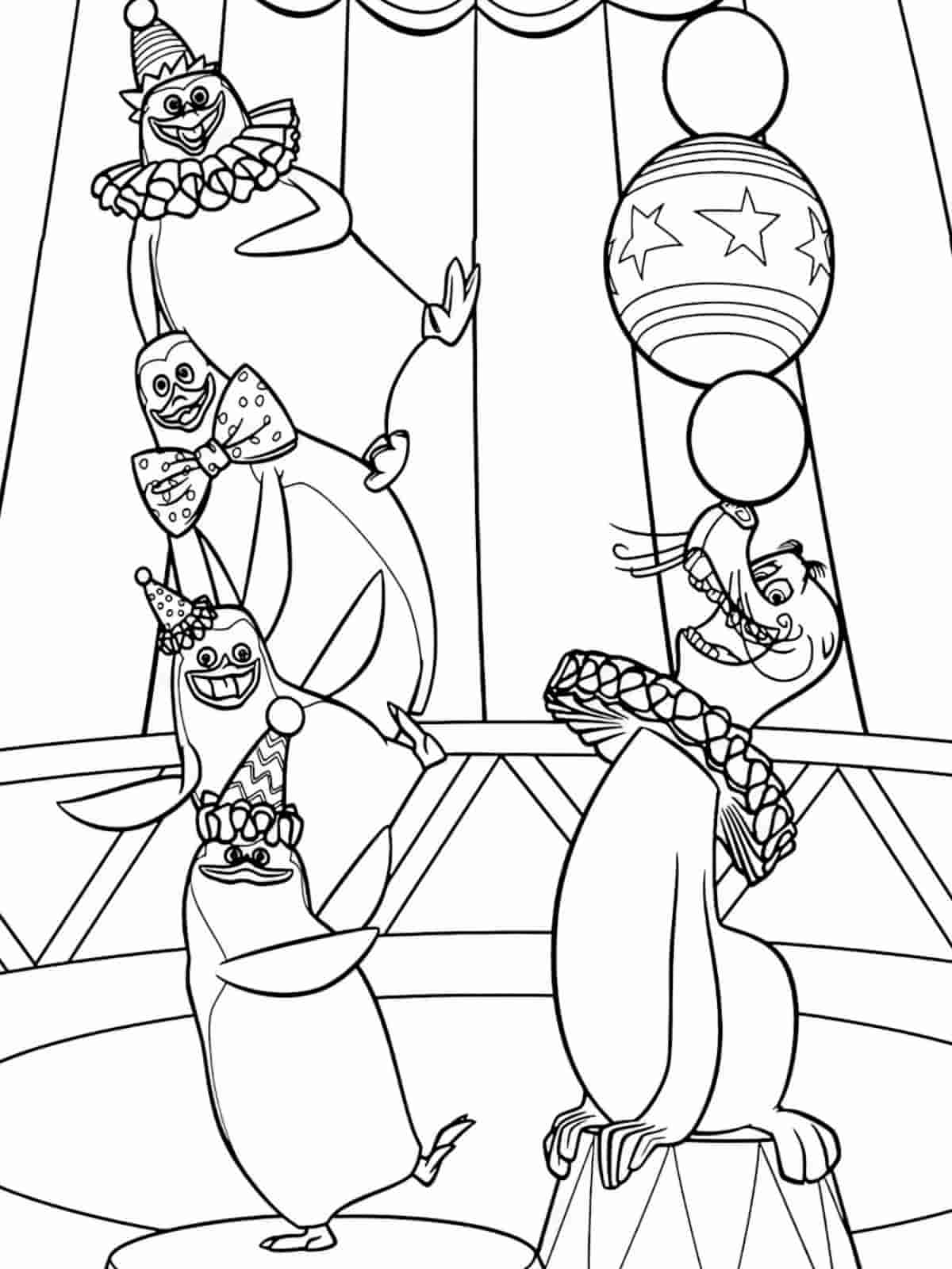 Madagascar Coloring Pages Of Penguins