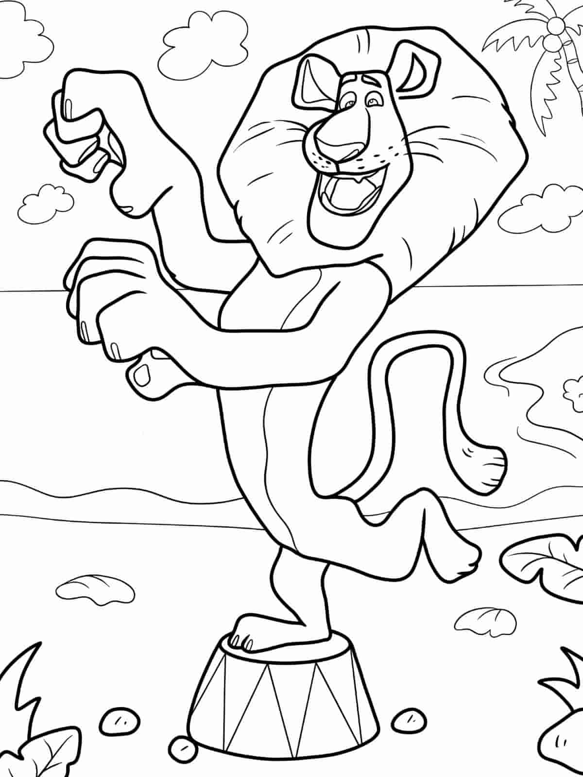 Madagascar Coloring Pages With Animal Characters