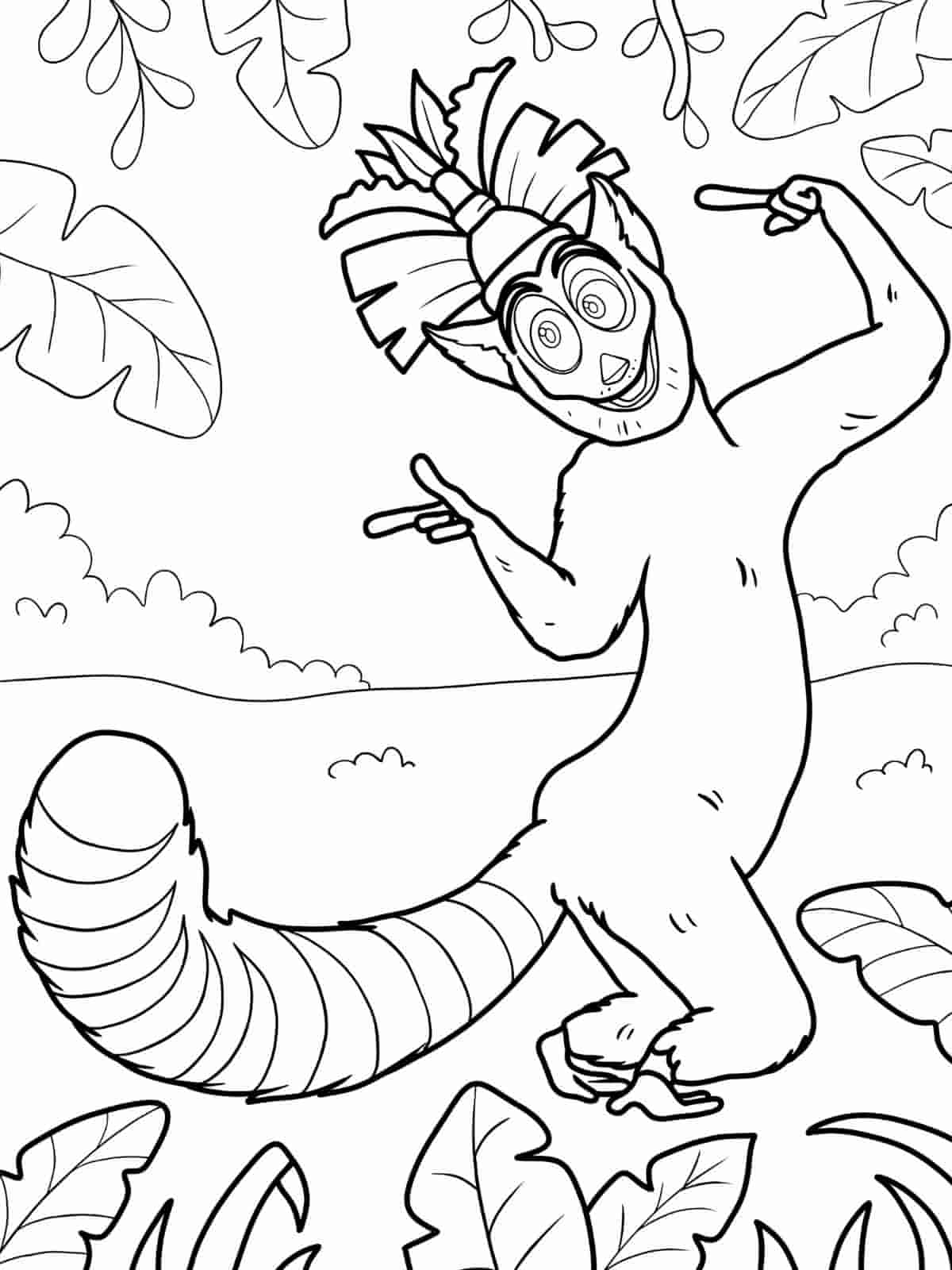 Madagascar Coloring Pages With Animals Exploring