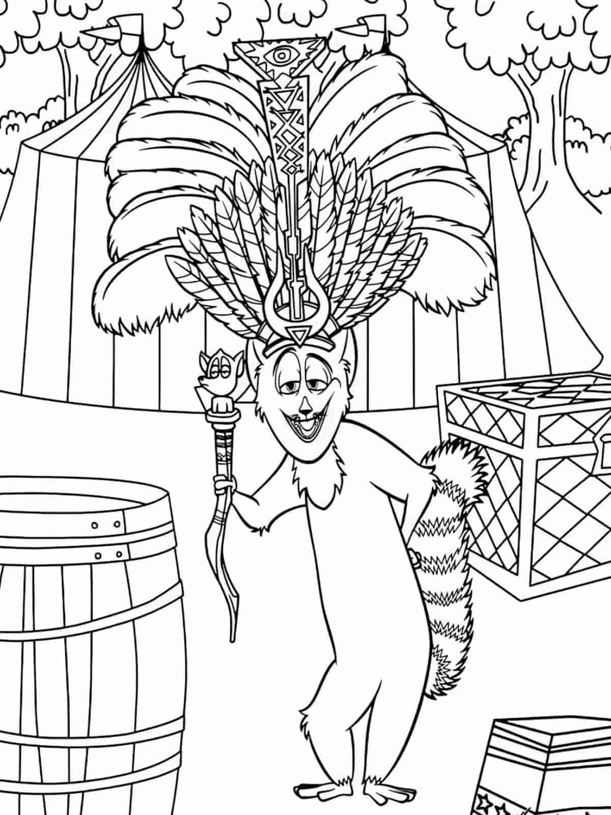 Madagascar Coloring Pages With Marty