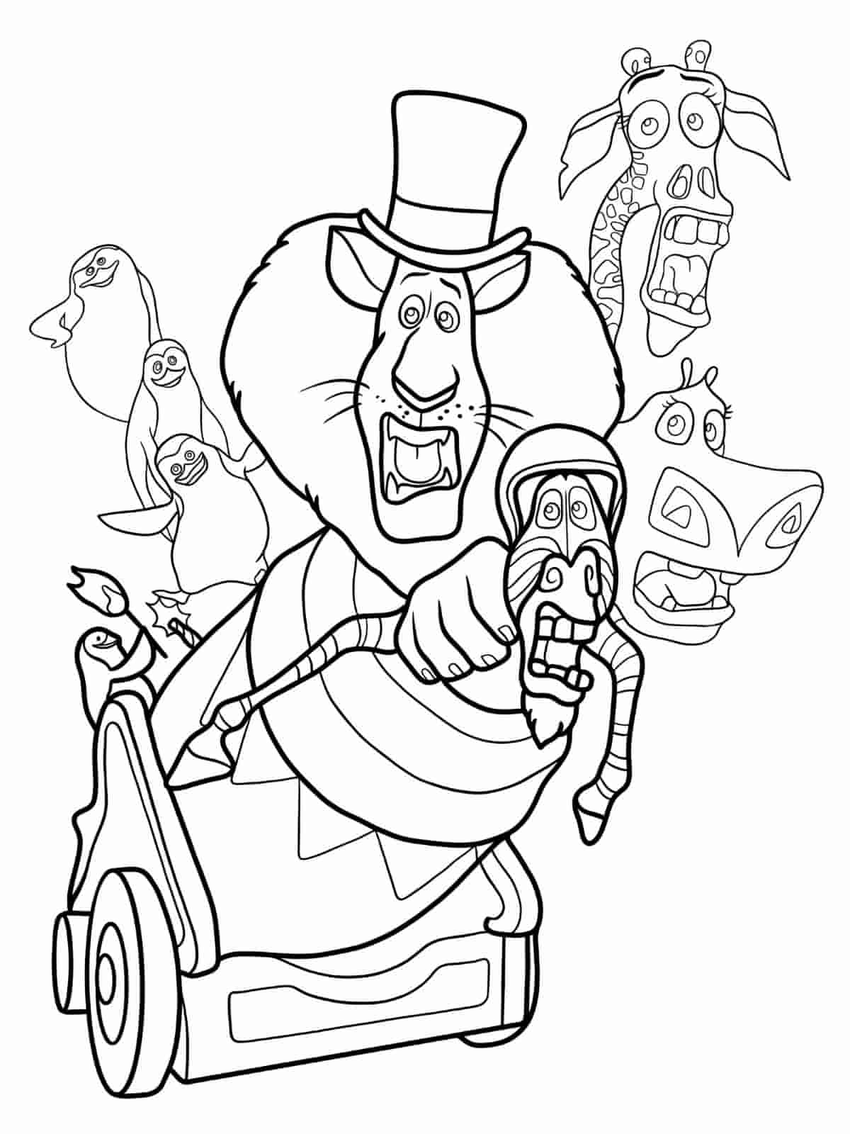 Madagascar Coloring Pages With Penguin Fun