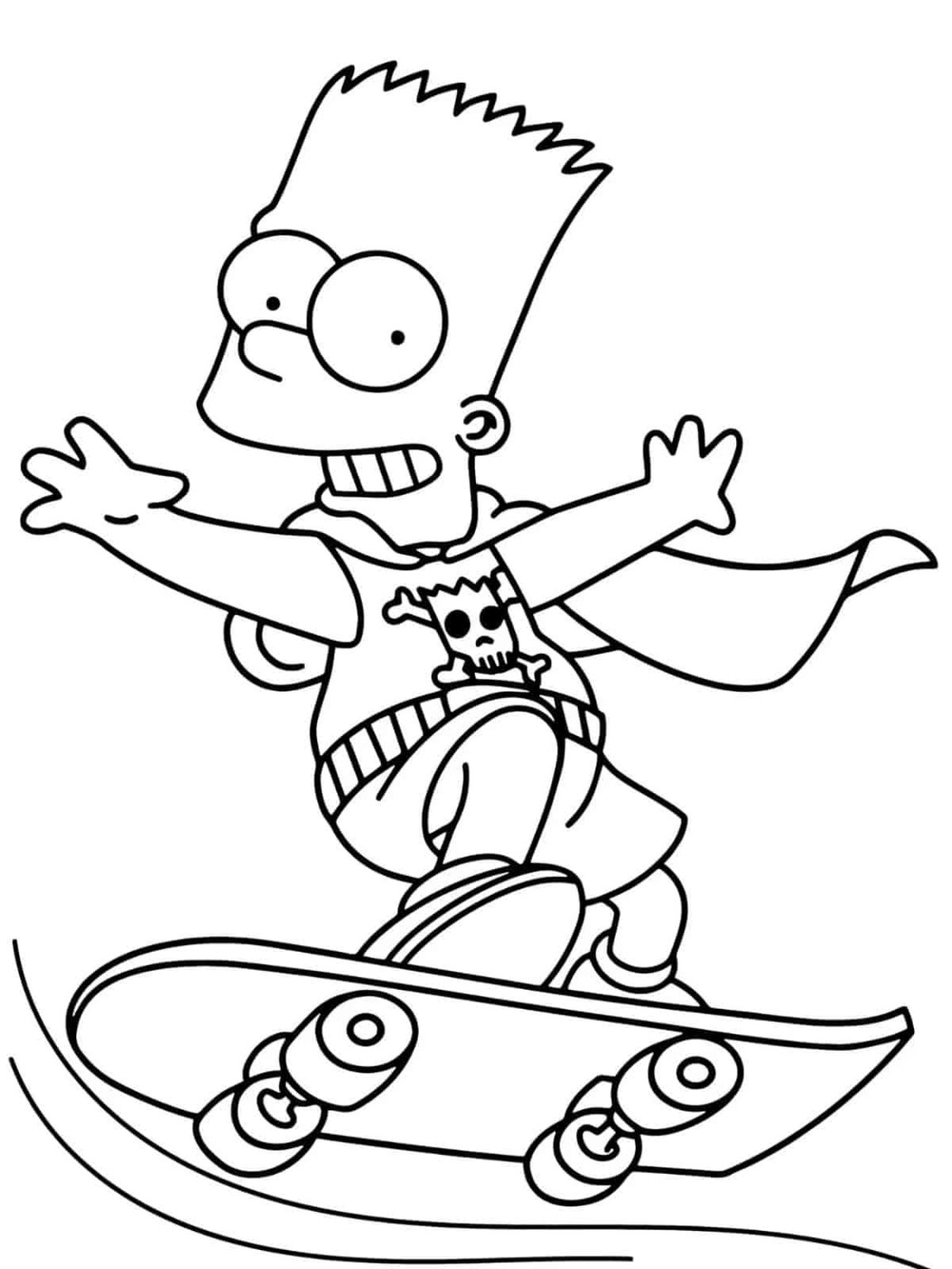 30+ Simpsons Coloring Pages For Kids 🎨🍩 - Coloringpagesforkids.net