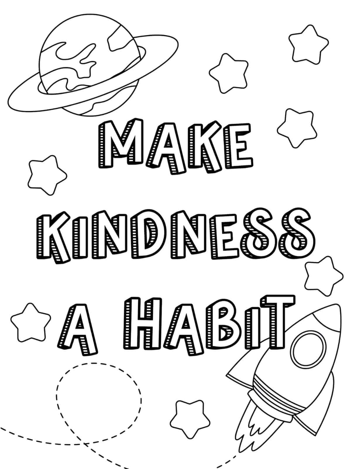 Make Kindness A Habit Coloring Pages